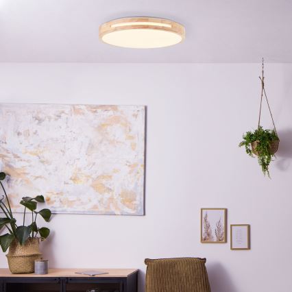 Brilliant - Plafoniera LED dimmerabile WOODBURY LED/24W/230V diametro 39 cm gomma fig - FSC certificato