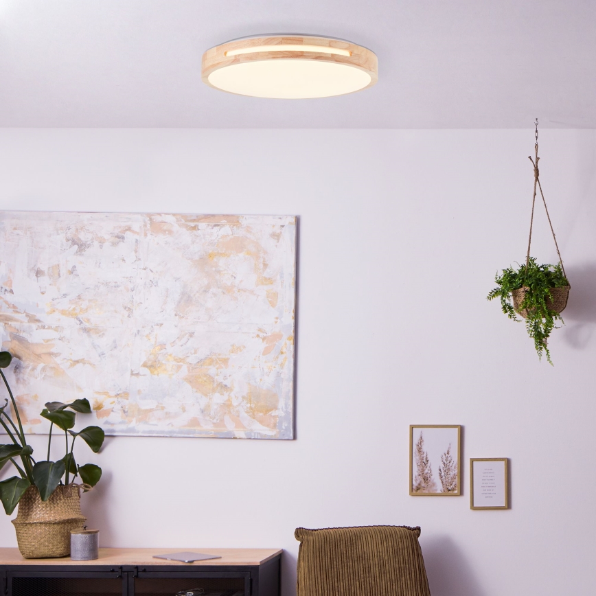 Brilliant - Plafoniera LED dimmerabile WOODBURY LED/24W/230V diametro 39 cm gomma fig - FSC certificato