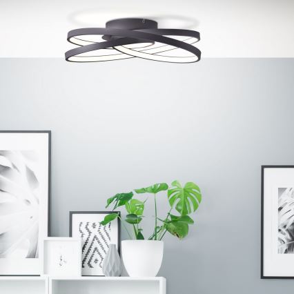 Brilliant - Plafoniera LED LABYRINTH LED/40W/230V diametro 39,5 cm nero