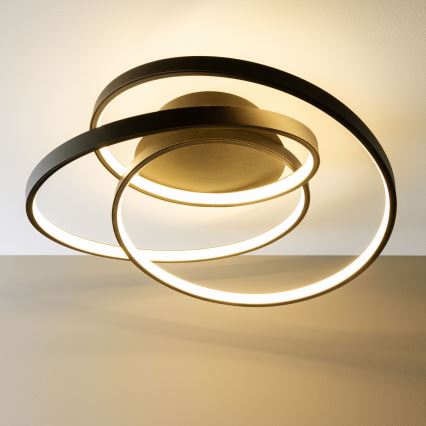 Brilliant - Plafoniera LED LABYRINTH LED/40W/230V diametro 39,5 cm nero