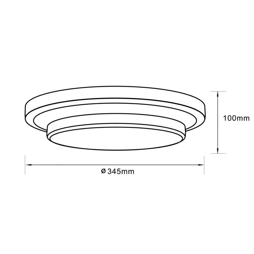 Brilliant - Plafoniera LED MALMÖ LED/12W/230V 3000K diametro 34,5 cm nero