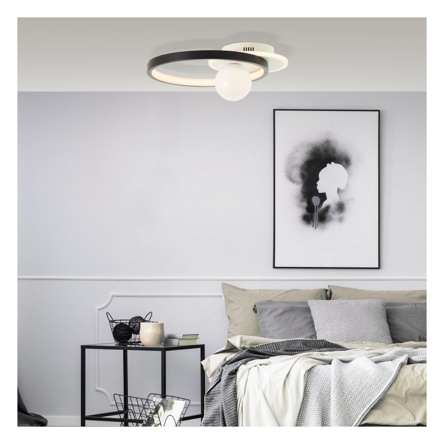 Brilliant - Plafonnier à intensité variable ATLANTA LED/24W/230V noir/blanc