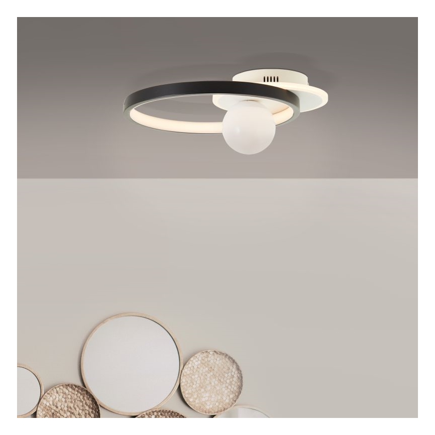 Brilliant - Plafonnier à intensité variable ATLANTA LED/24W/230V noir/blanc