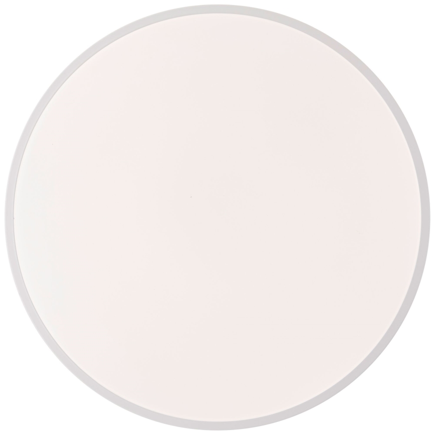 Brilliant - Plafonnier à intensité variable BAARLO LED/36W/230V 3000-6500K d. 50 cm blanc/figuier caoutchouc + télécommande - FSC certifié