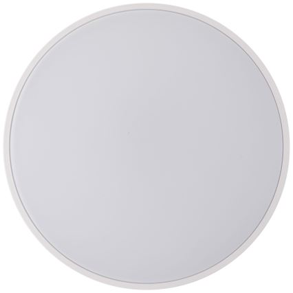 Brilliant - Plafonnier à intensité variable BAARLO LED/36W/230V 3000-6500K d. 50 cm blanc/figuier caoutchouc + télécommande - FSC certifié