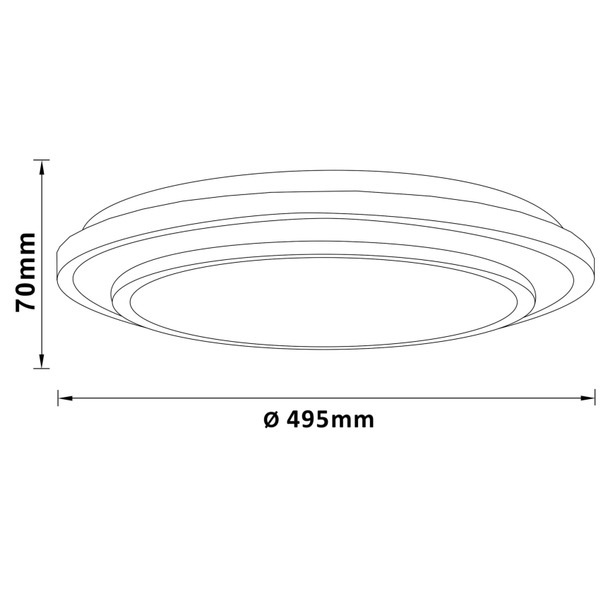 Brilliant - Plafonnier à intensité variable LUCIANO LED/40W/230V 3000-6500K + Télécommande