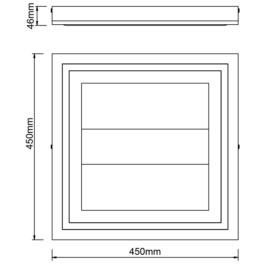 Brilliant - Plafonnier à intensité variable RHEA LED/24W/230V 3000K 45x45 cm - FSC certifié