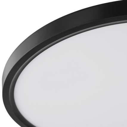Brilliant - Plafonnier LED avec capteur de mouvement et capteur crépusculaire GALO LED/26W/230V Ø 40 cm noir