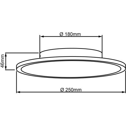 Brilliant - Plafonnier LED BUFFI LED/13W/230V d. 25 cm 2700K