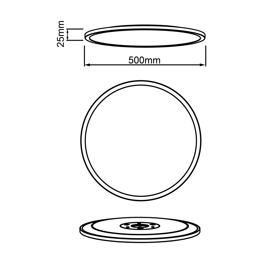 Brilliant - Luminaire de plafond LED dimmable TUCO LED/33W/230V 3000-6500K diam. 50 cm noir + télécommande