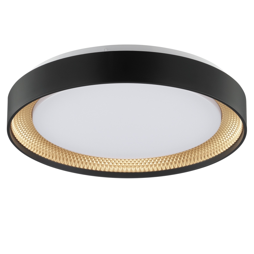 Brilliant - Plafonnier LED dimmable WALDO LED/24W/230V 3000-6500K Ø 38,5 cm noir/doré + télécommande