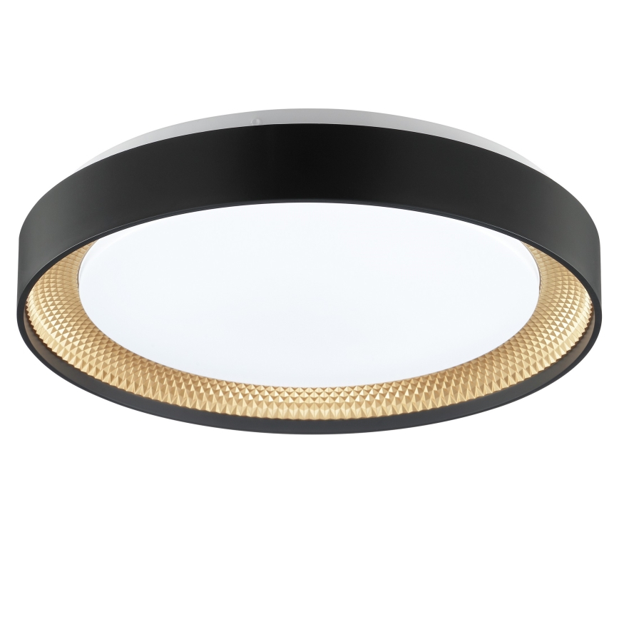 Brilliant - Plafonnier LED dimmable WALDO LED/24W/230V 3000-6500K Ø 38,5 cm noir/doré + télécommande