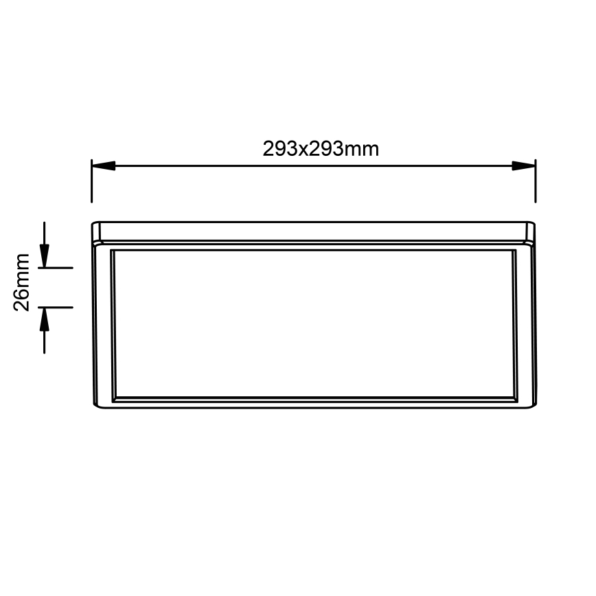 Brilliant - Plafonnier LED MILTON LED/18W/230V 29,3x29,3 cm blanc