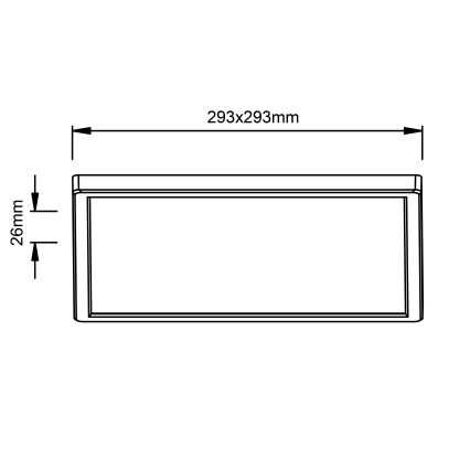 Brilliant - Plafonnier LED MILTON LED/18W/230V 29,3x29,3 cm noir