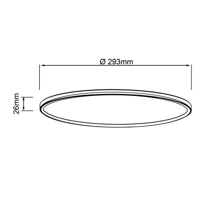 Brilliant - Plafonnier LED MILTON LED/18W/230V Ø 29,3 cm blanc