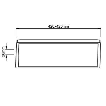Brilliant - Plafonnier LED MILTON LED/24W/230V 42x42 cm blanc