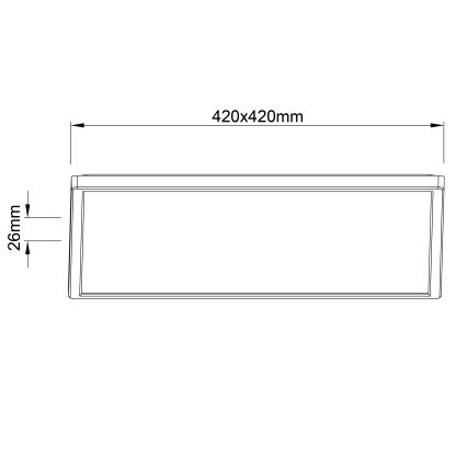 Brilliant - Plafonnier LED MILTON LED/24W/230V 42x42 cm noir