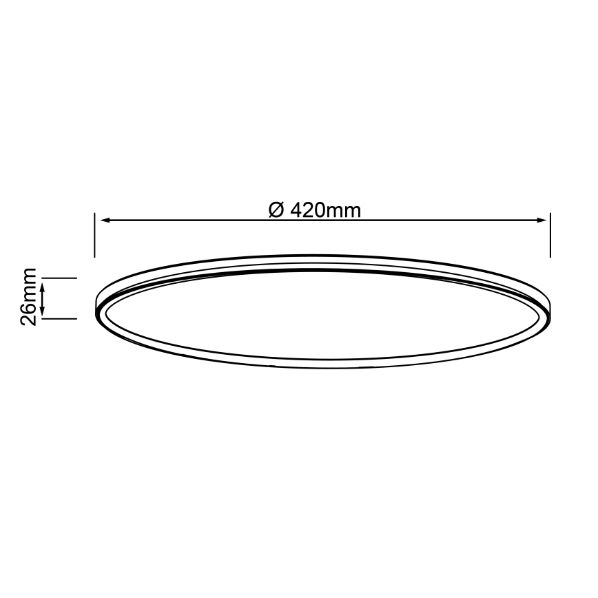 Brilliant - Plafonnier LED MILTON LED/24W/230V Ø 42 cm noir