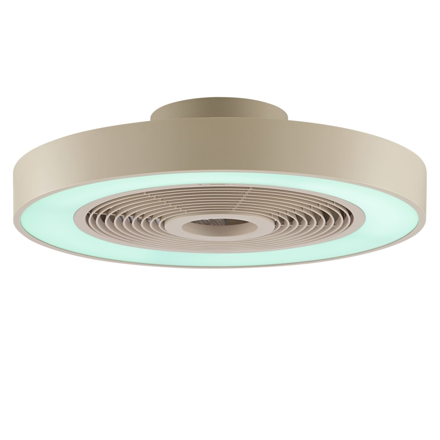 Brilliant - Plafonnier LED RGBW dimmable avec ventilateur CATANIA LED/37W/230V 2700-6500K Ø 48,6 cm beige + télécommande