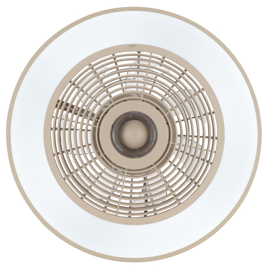 Brilliant - Plafonnier LED RGBW dimmable avec ventilateur CATANIA LED/37W/230V 2700-6500K Ø 48,6 cm beige + télécommande