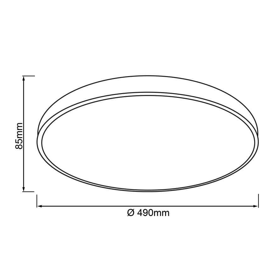 Brilliant - Plafonnier LED dimmable SLIMLINE LED/60W/230V 3000-6500K Ø 49 cm blanc + télécommande