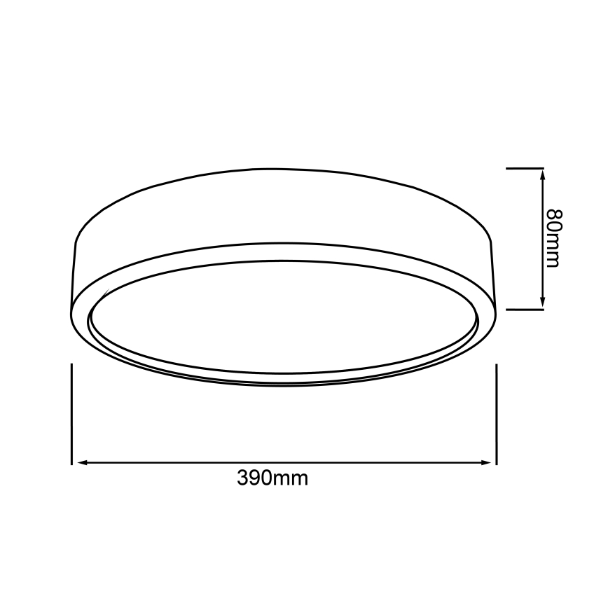 Brilliant - Plafonnier LED SLIMLINE LED/22W/230V Ø 39 cm figuier caoutchouc