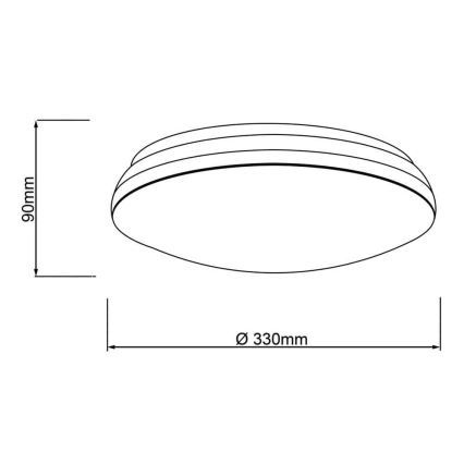 Brilliant - Plafonnier RGBW à intensité variable MIDWAY LED/14W/230V 3100-6500K Wi-Fi Tuya + télécommande