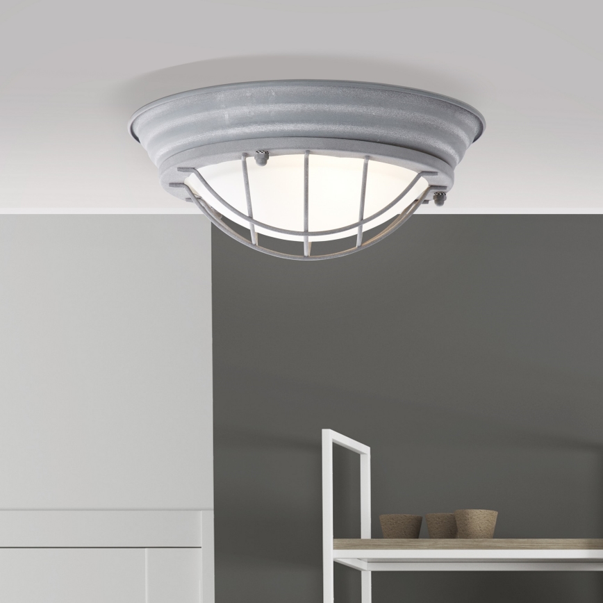 Brilliant - Plafonnier TYPHOON 1xE27/30W/230V Ø 29 cm gris