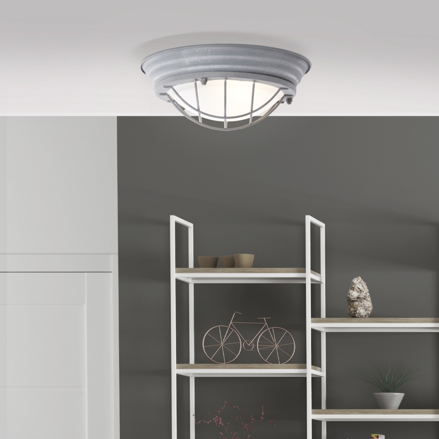 Brilliant - Plafonnier TYPHOON 1xE27/30W/230V Ø 29 cm gris