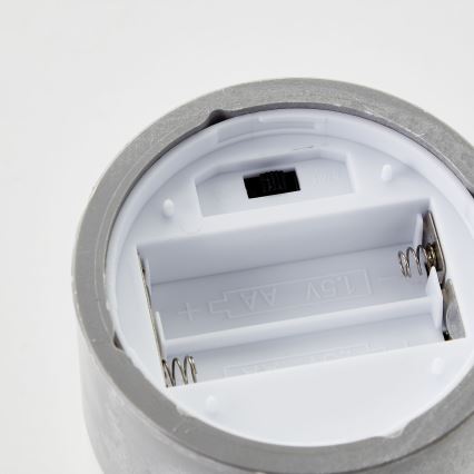Brilliant - SET di 3 candele LED BOUGIE LED/2xAA IP44 grigio/fumo