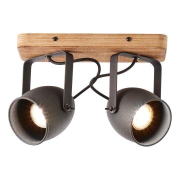 Brilliant - Spot directionnel CROWTON 2xGU10/6W/230V, finition pin