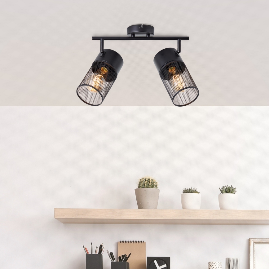 Brilliant - Spot KAMOLO 2 x E27 / 40 W / 230 V noir