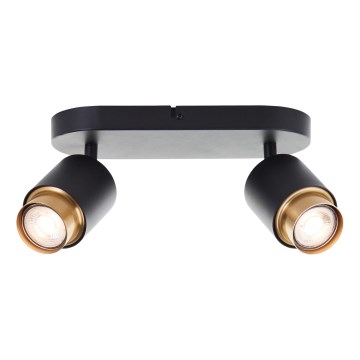 Brilliant - Spot LED COVELO 2xGU10/5W/230V noir/doré