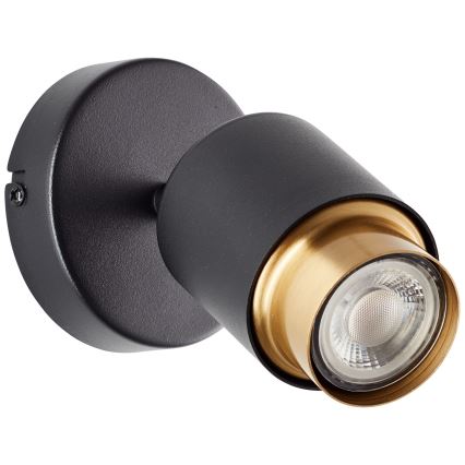 Brilliant - Spot mural LED COVELO 1xGU10/5W/230V noir/doré