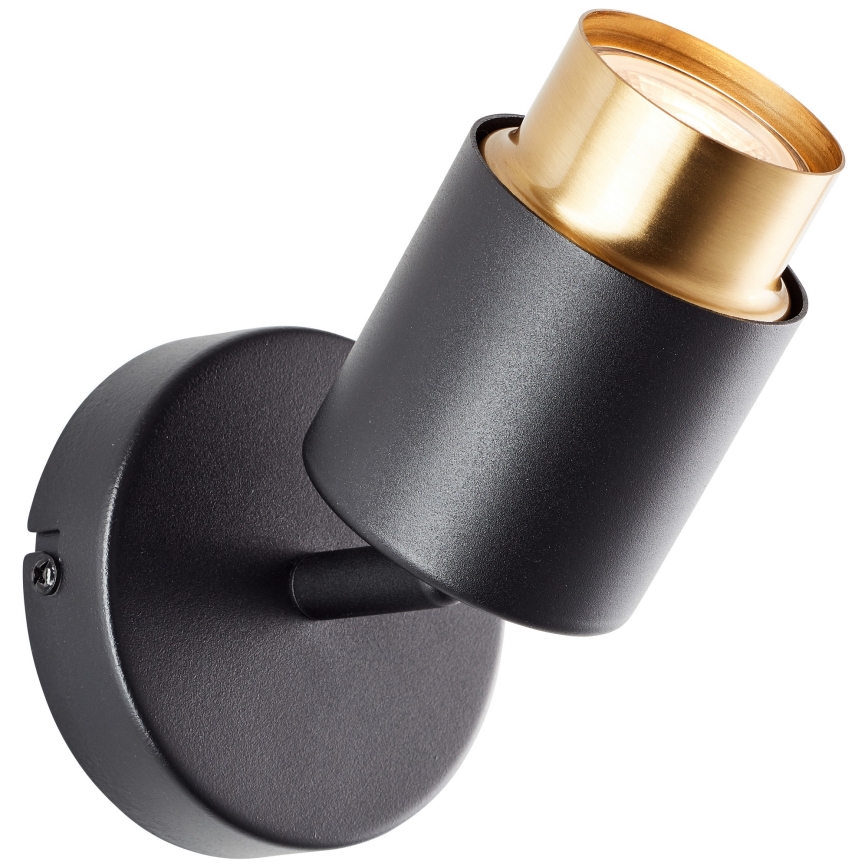 Brilliant - Spot mural LED COVELO 1xGU10/5W/230V noir/doré