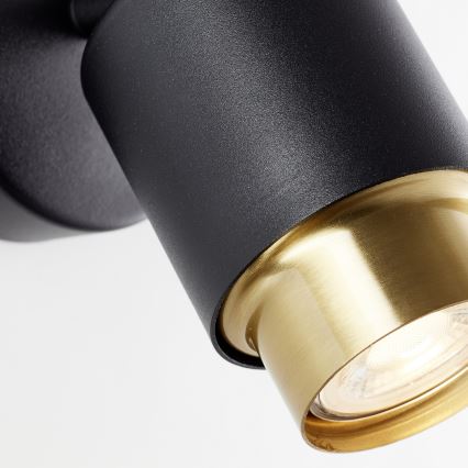 Brilliant - Spot mural LED COVELO 1xGU10/5W/230V noir/doré