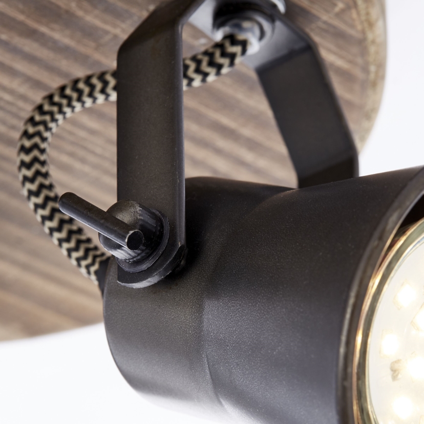 Brilliant - Spot SEED 3xGU10/5W/230V noir/marron