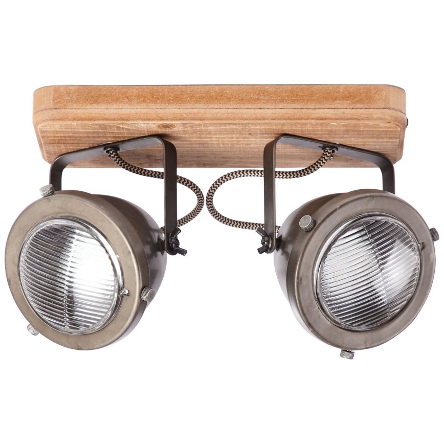 Brilliant - Spotleuchte CARMEN WOOD 2xGU10/5W/230V Eukalyptus