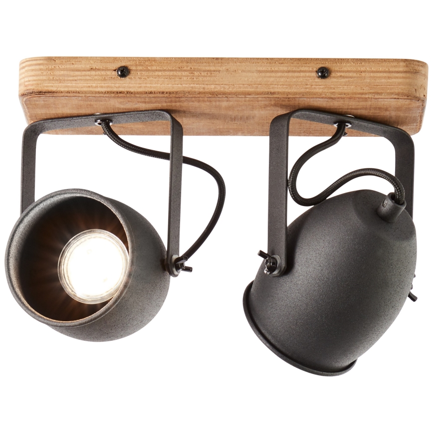 Brilliant - Spotleuchte CROWTON 2xGU10/6W/230V Kiefer