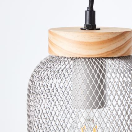 Brilliant - Suspension à câble GIADA 1xE27/40W/230V Ø 16 cm gris
