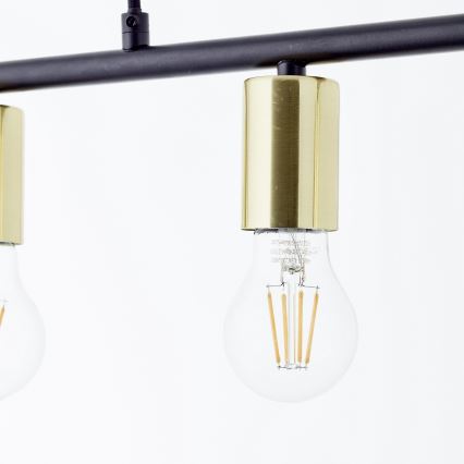 Brilliant - Suspension à câble KERRY 5xE27/40W/230V noir/laiton