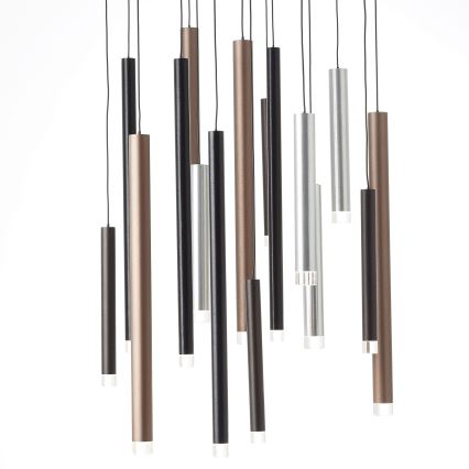 Brilliant - Suspension LED dimmable sur câble CEMBALO LED/70W/230V chrome mat/noir/marron