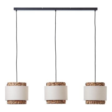 Brilliant - Suspension filaire WATERLILLY 3xE27/60W/230V crème
