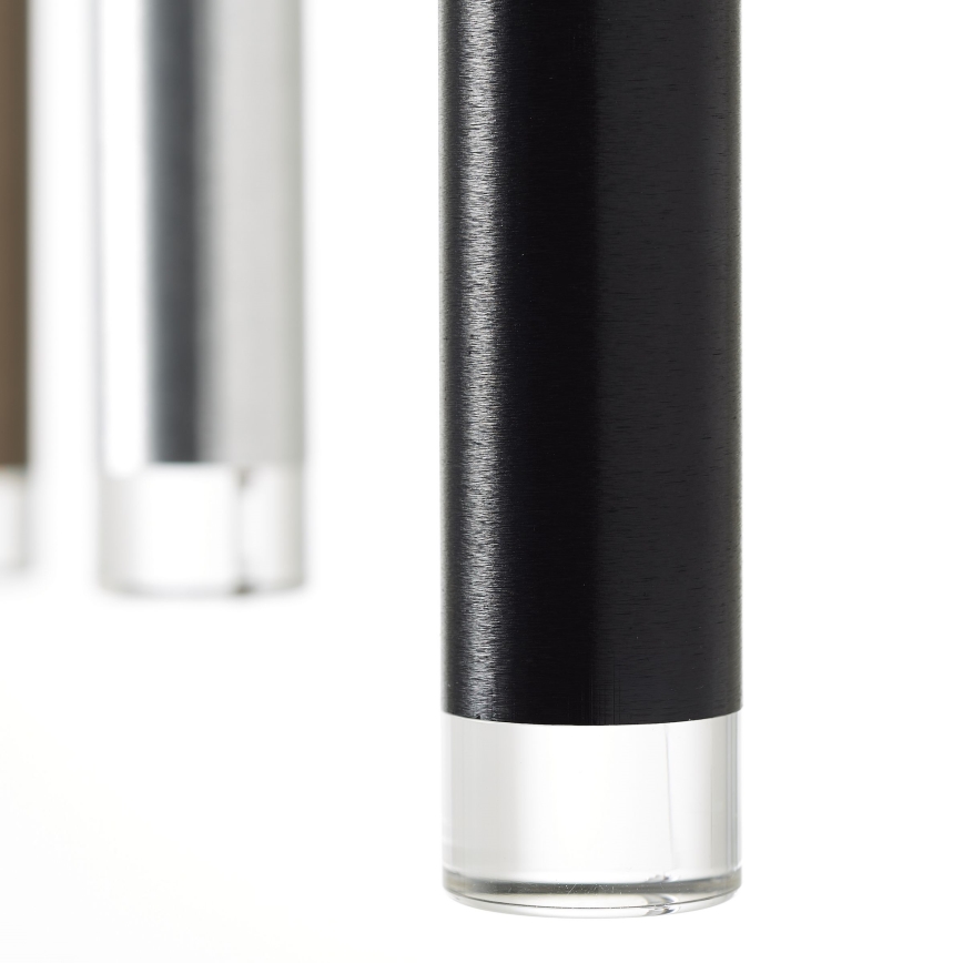 Brilliant - Lustre LED dimmable sur câble CEMBALO LED/60W/230V chrome mat/noir/marron