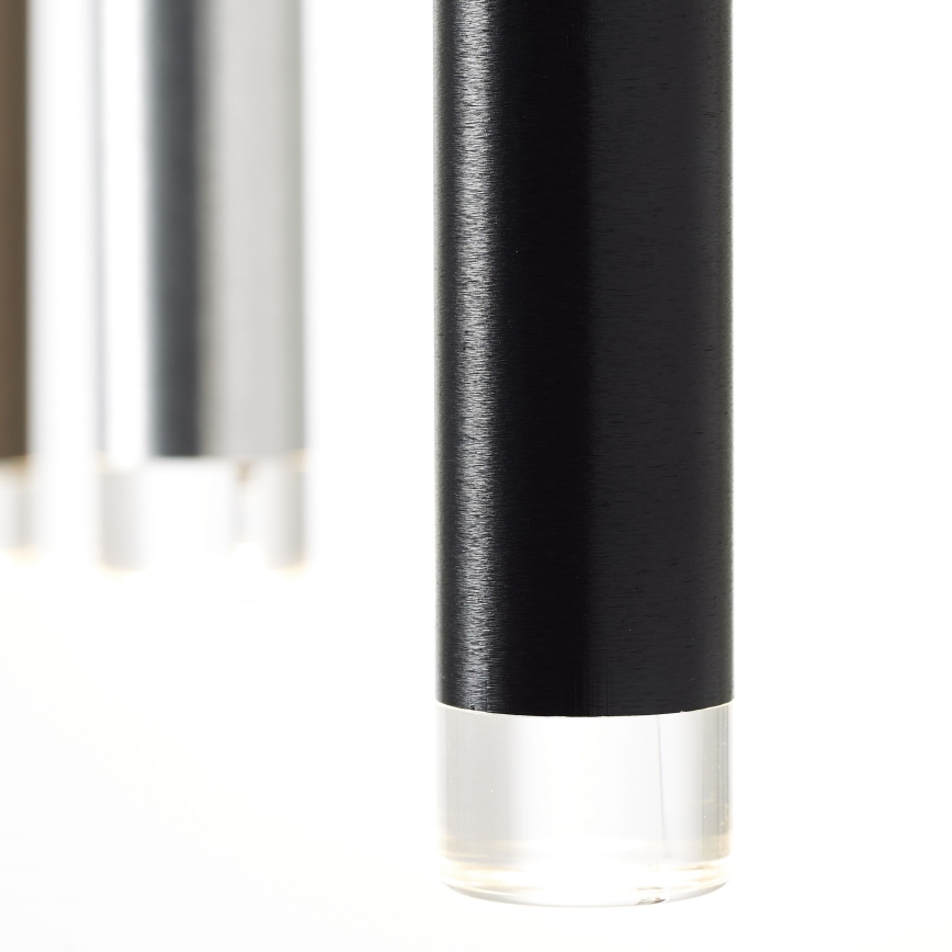 Brilliant - Lustre LED dimmable sur câble CEMBALO LED/60W/230V chrome mat/noir/marron