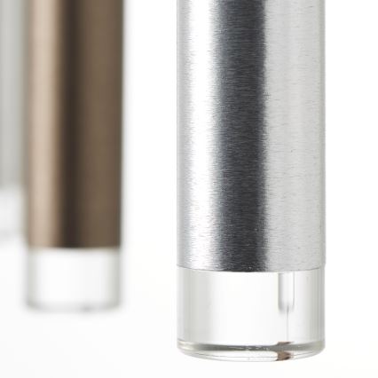 Brilliant - Lustre LED dimmable sur câble CEMBALO LED/60W/230V chrome mat/noir/marron