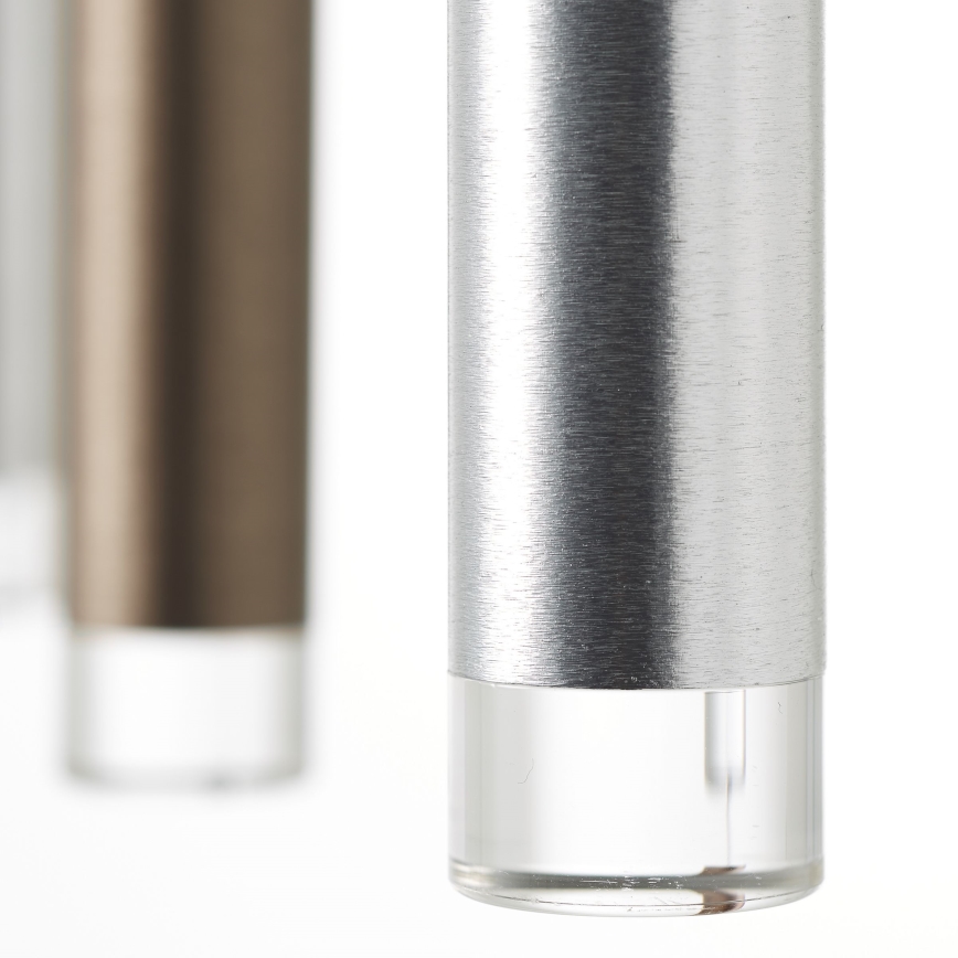 Brilliant - Lustre LED dimmable sur câble CEMBALO LED/60W/230V chrome mat/noir/marron