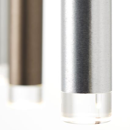 Brilliant - Lustre LED dimmable sur câble CEMBALO LED/60W/230V chrome mat/noir/marron