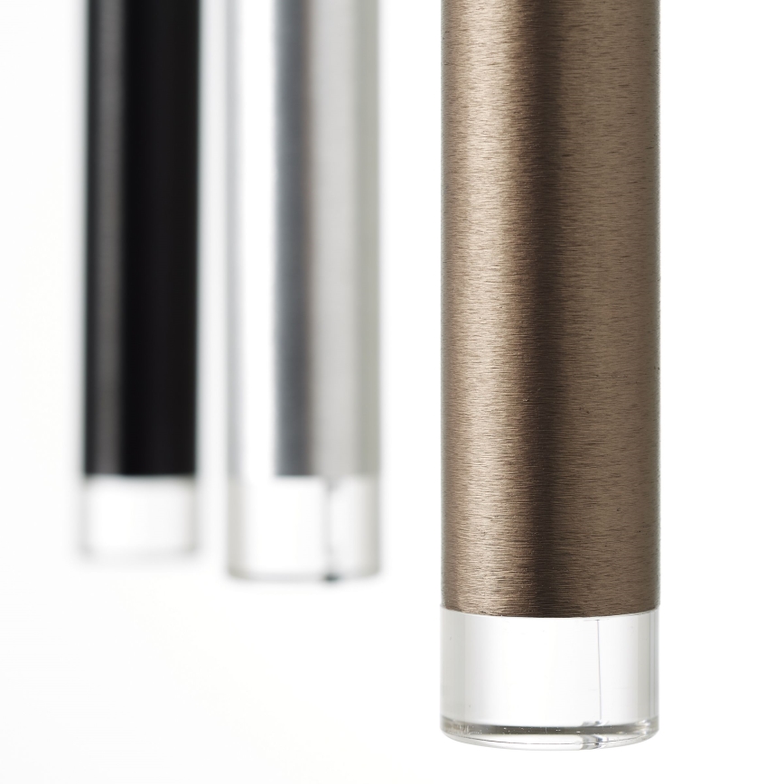 Brilliant - Lustre LED dimmable sur câble CEMBALO LED/60W/230V chrome mat/noir/marron