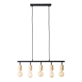 Brilliant - Suspension sur câble 5xE27/28W/230V noir/bambou